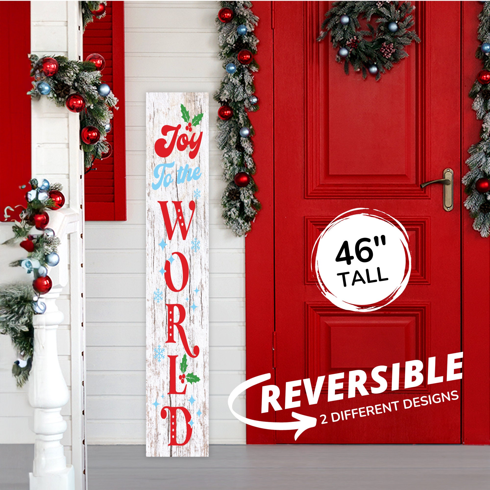 Snowyproof Sign Let It Snow Porch Sign: Weatherproof Christmas Snowman Decor (46