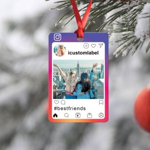 Instagram Highlights - Picture Ornament - Instagram Quote - Photo Christmas Ornament - Friend Gift