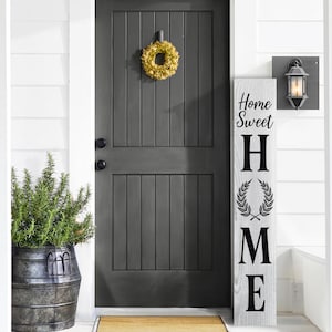 Home Sweet Home Porch Sign: Rustic Welcome Door Decor