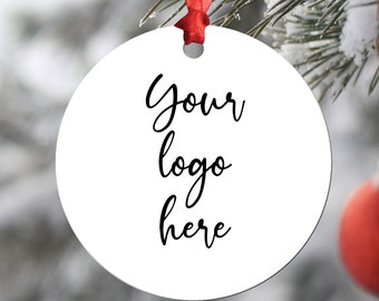 Business Logo Gift Christmas Ornament - Photo Ornament - Personalized Christmas Ornament
