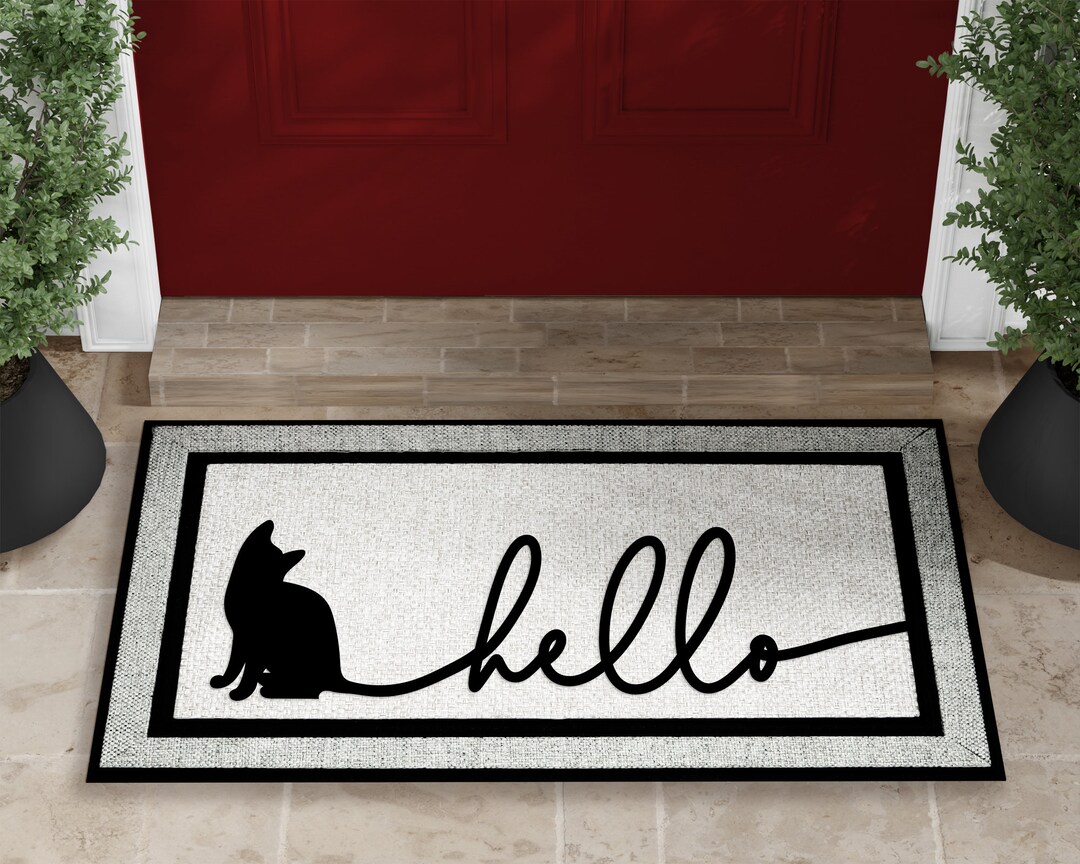 Cat Doormat Front Door Mat Cat Mat Custom Mat Etsy