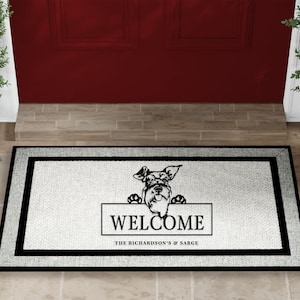 Schnauzer - Dog Welcome Mat - Dog Doormat - Pet Parent Gift - Welcome Mat - Personalized Doormat - Funny Doormat