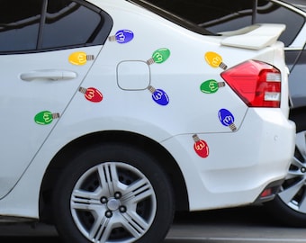 Christmas Car Magnets, Winter Decoration, Lightbulb Magnet, Vehicle Decorations