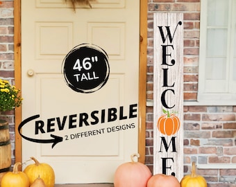 Welcome Large Sign, Fall Signs Decor, Porch Leaner, Thanksgiving Decorations