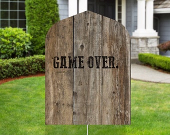 Tombstone Halloween - Halloween Decorations Outdoor - Yard Sign - Outdoor Halloween Decor - Wood Grave