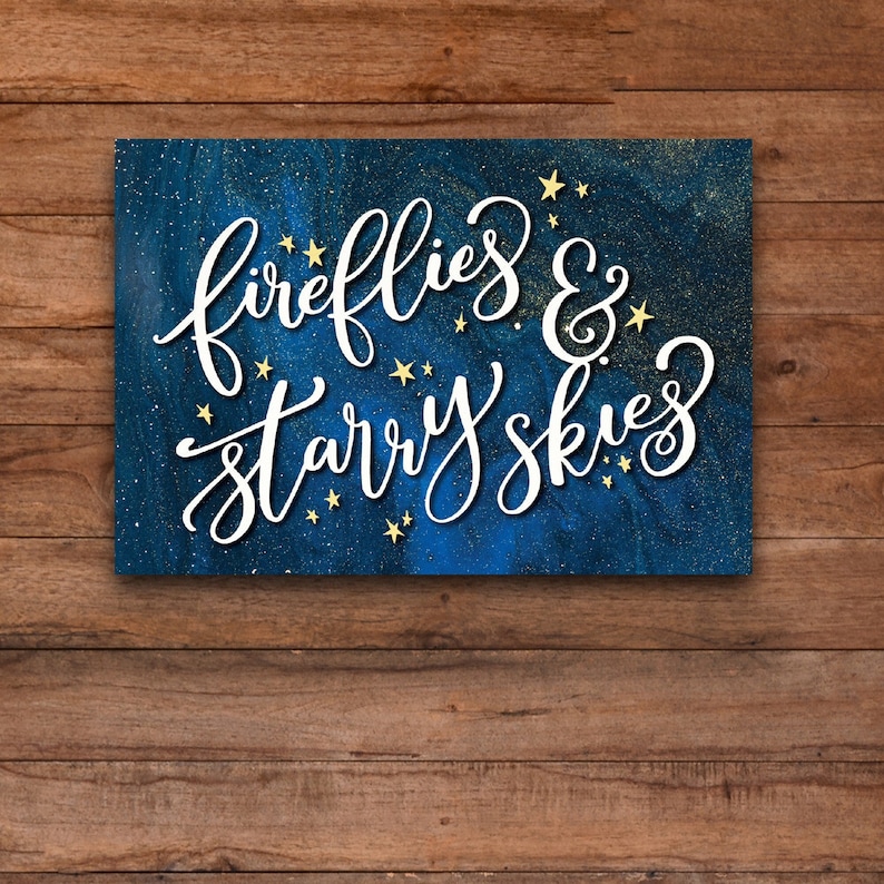 Fireflies & Starry Skies Sign: Weatherproof Outdoor Decor - Etsy