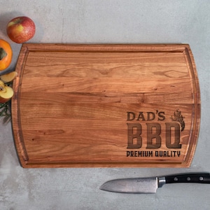 First Time Dad Gift, Fathers Day Gift, Fathers Day Cutting Board, Personalized Cutting Board, Grandpa Gift, Gift for Dad, Barbeque BBQ