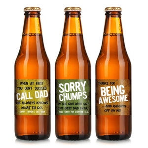 First Father&#39;s Day Gift - New Dad Gift Ideas - Funny Beer Labels