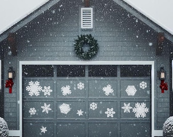 Snowflake Magnets: Winter Garage Door Christmas Decor