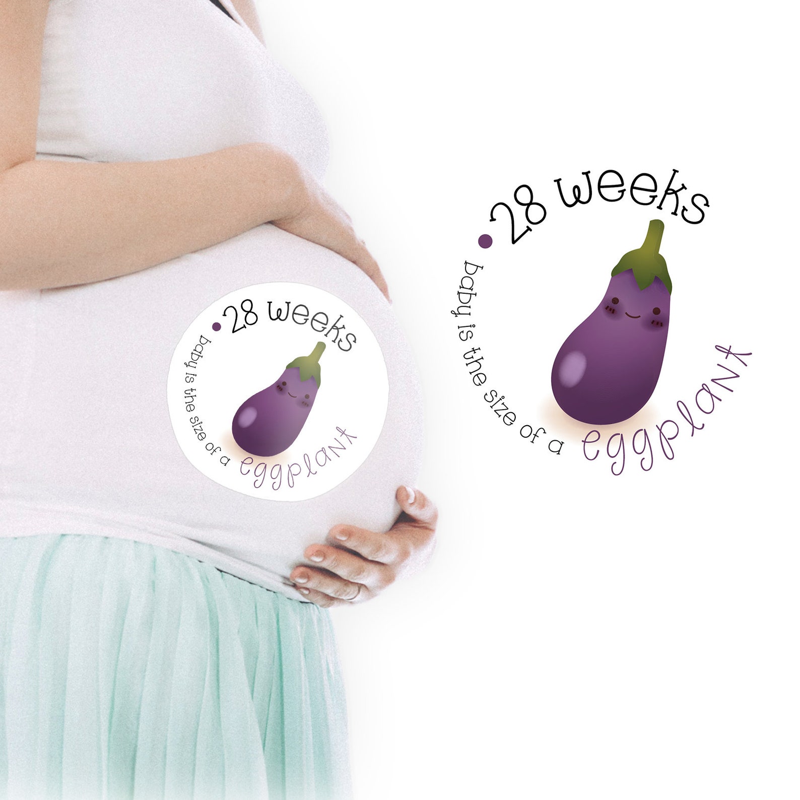 Pregnancy Stickers Belly Stickers Baby Bump Weekly - Etsy