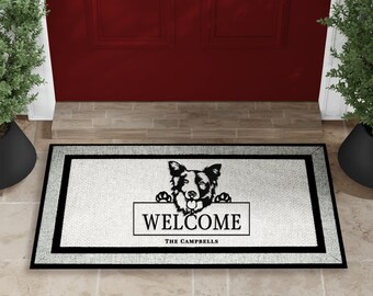 Border Collie - Dog Welcome Mat - Dog Doormat - Pet Parent Gift - Welcome Mat - Personalized Doormat - Funny Doormat