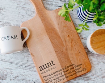 Aunt Gift - Mothers Day Gift - Charcuterie Board - Custom Cutting Board - Cheese Board