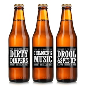 First Father&#39;s Day Gift - New Dad Gift Ideas - Funny Beer Labels