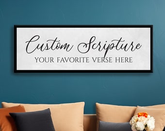 Custom Scripture Sign: Christian Bible Verse Wall Art