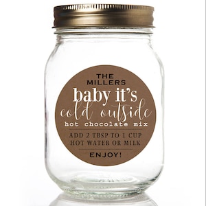 Canning Labels - Christmas Canning Labels - Canning Jar Labels - DIY Christmas - Christmas Gift - Hot Chocolate Mix - Cocoa Sticker