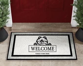 Pomeranian - Dog Welcome Mat - Dog Doormat - Pet Parent Gift - Welcome Mat - Personalized Doormat - Funny Doormat