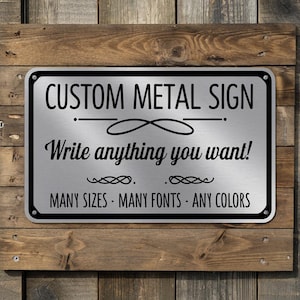 Custom Sign, Aluminum Metal Sign, Deliveries Sign, Personalized, Custom Message, Parking Sign, Outdoor Sign, Business Sign, Property Sign