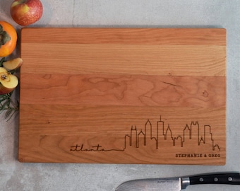 Atlanta Georgia Cutting Board - Personalized Bamboo Cutting Board - Custom Cutting Board - Engraved Cutting Board - Map Print