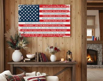 American Flag Sign: Patriotism Decor