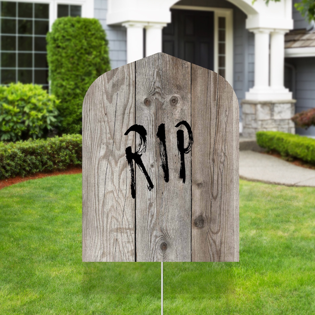 Halloween Rip RIP Halloween Gravestone Decoration, Spooky Graveyard, Haunting Decor ...