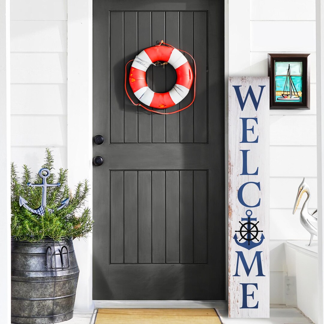 Anchor Welcome, Anchor Decor, Beach Decoration, Ocean Decor, Anchor ...