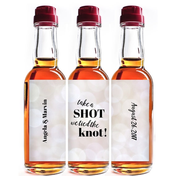 Custom Liquor Mini Bottle Favors Personalized Labels Wedding Favors