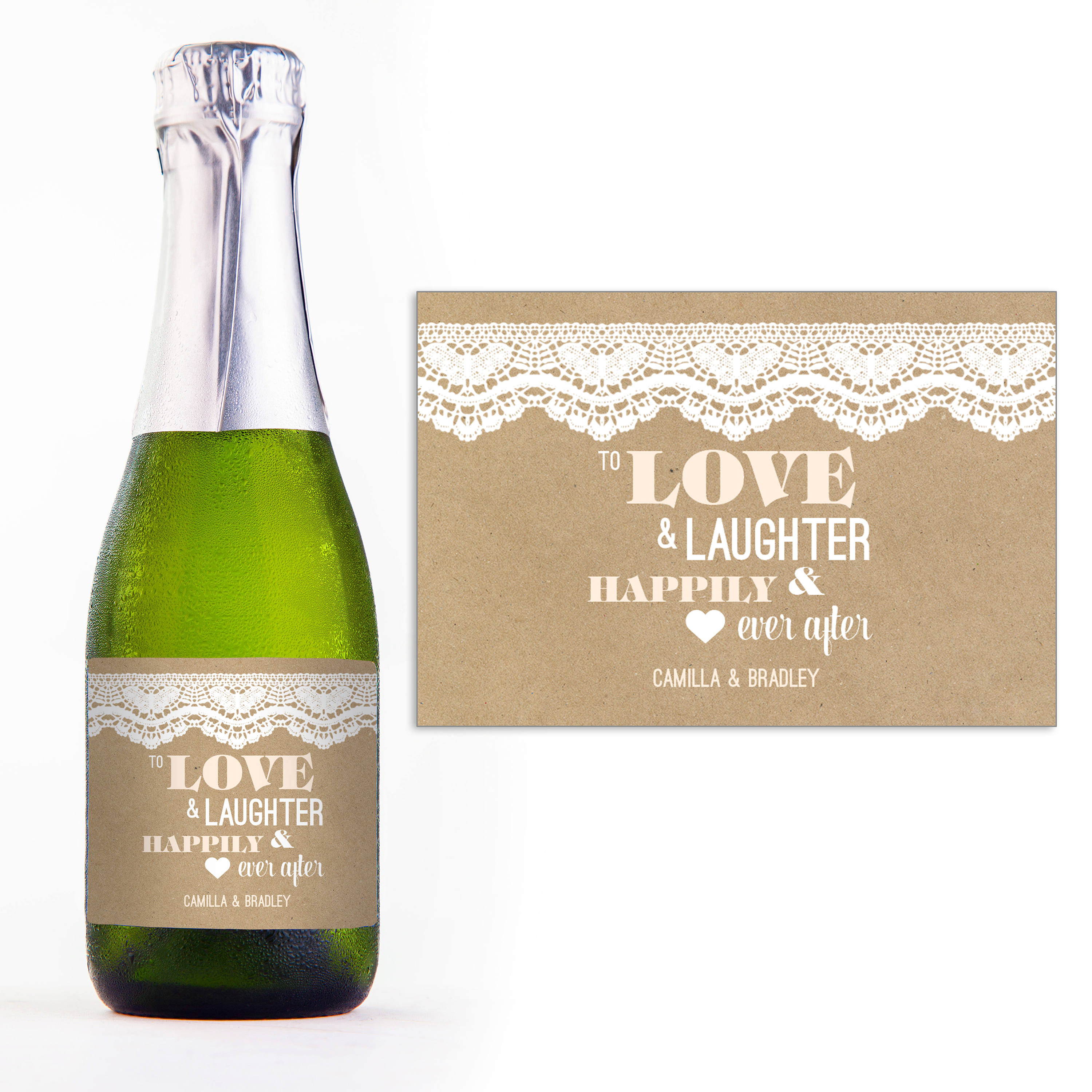 mini champagne personalized labels wedding favors mini etsy