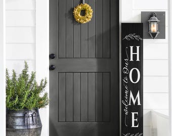 Farmhouse Welcome Sign, Front Porch Sign, Housewarming Gift, Front Door Home Sign, Porch Decor, Welcome Sign, Porch Leaner, Farmhouse Decor