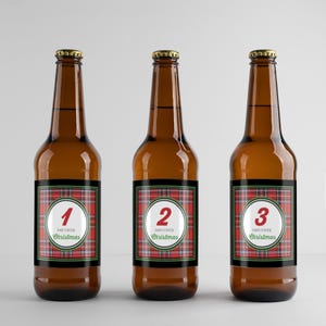 Advent Beer Labels, Christmas Countdown Calendar, Adult Gift