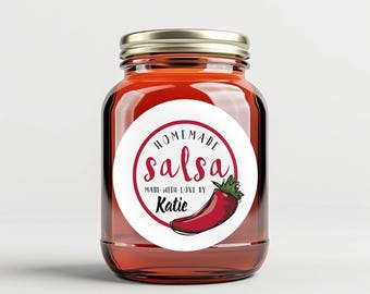 Personalized Salsa Jar Labels: Homemade Canning Stickers