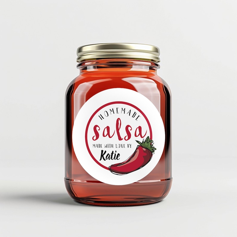 Personalized Salsa Jar Labels: Homemade Canning Stickers - Etsy