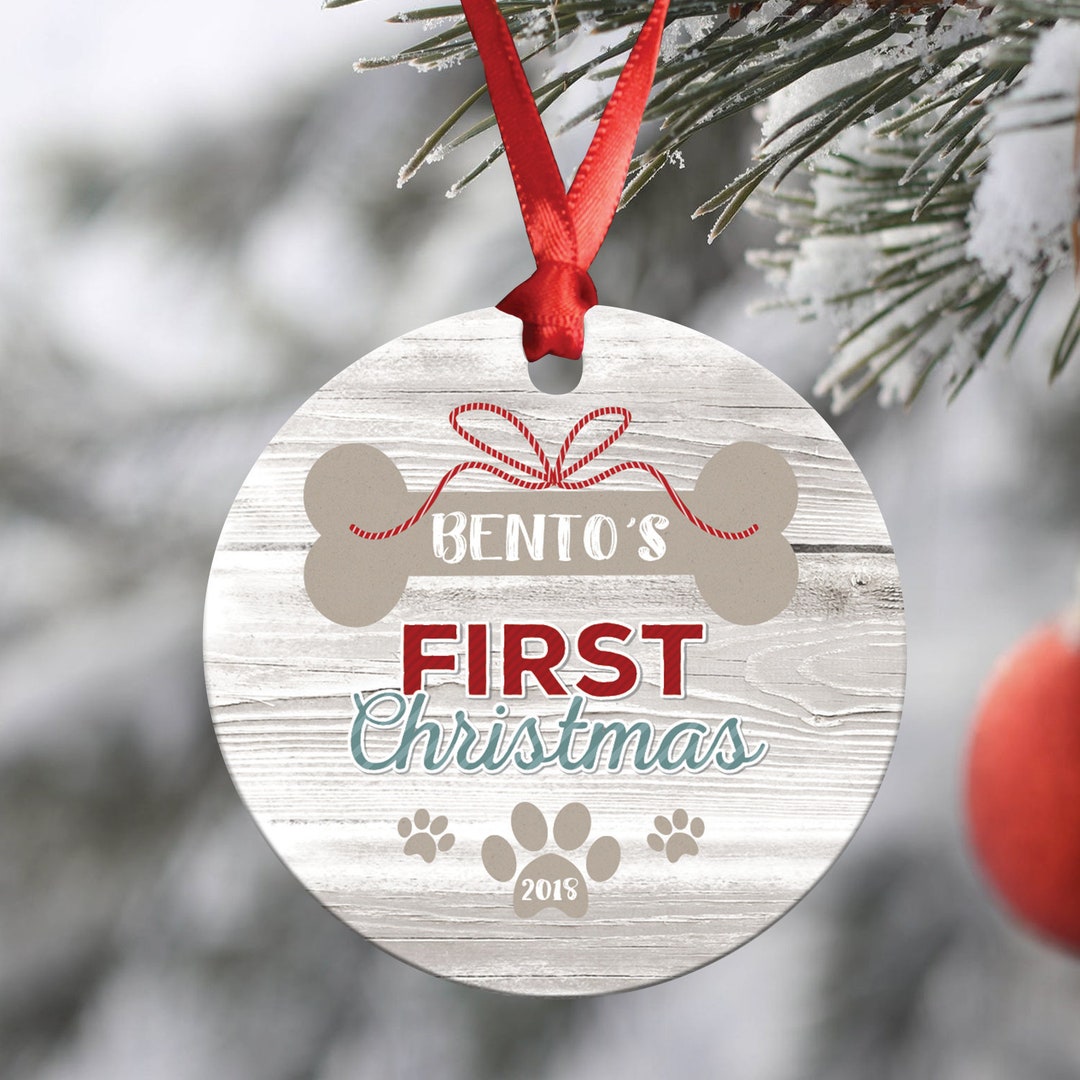 Dog's First Christmas Ornament Personalized Christmas Ornament First Christmas Dog Ornament - Etsy