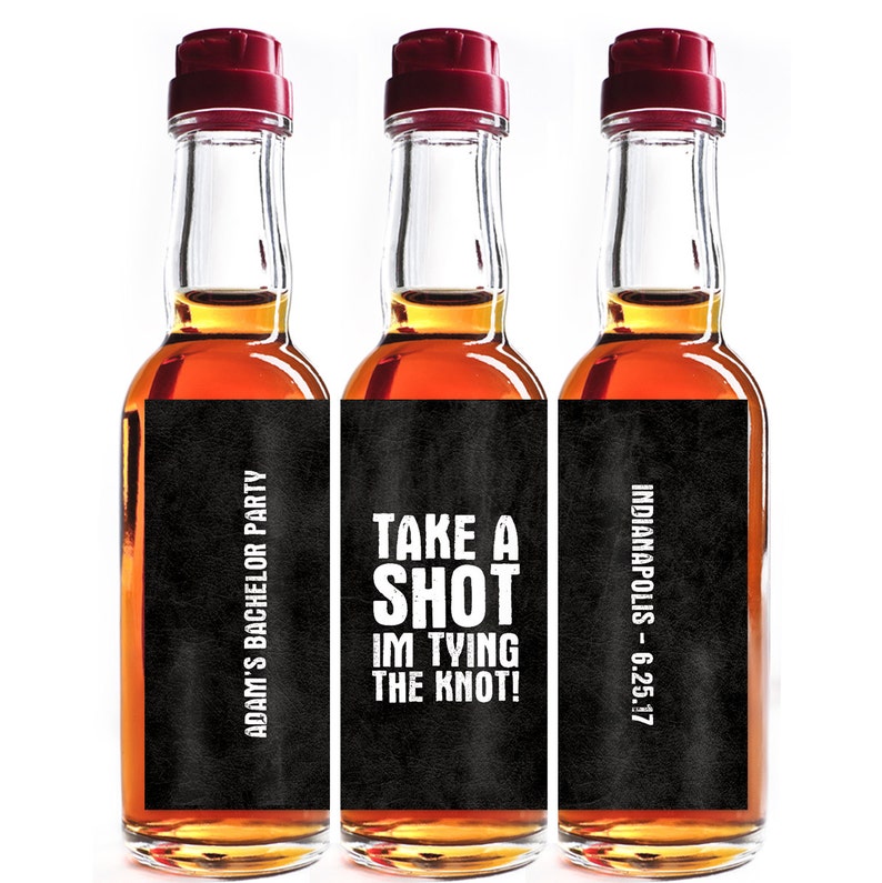 Bachelor Party Custom Liquor Mini Bottle Favors Etsy