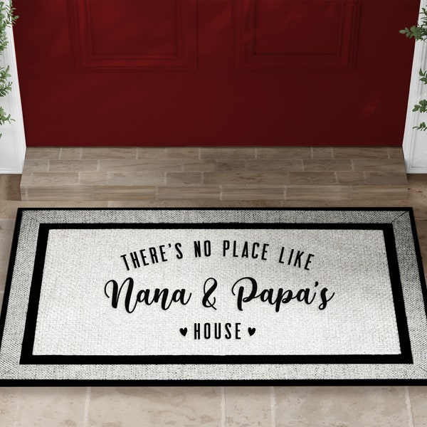 Nana and Papa Doormat - Nana and Papa Gift - Front Door Mat - Custom Welcome Mat