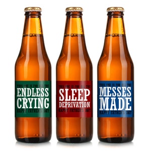 New Dad Gift From Baby, First Time Daddy, Funny Beer Labels
