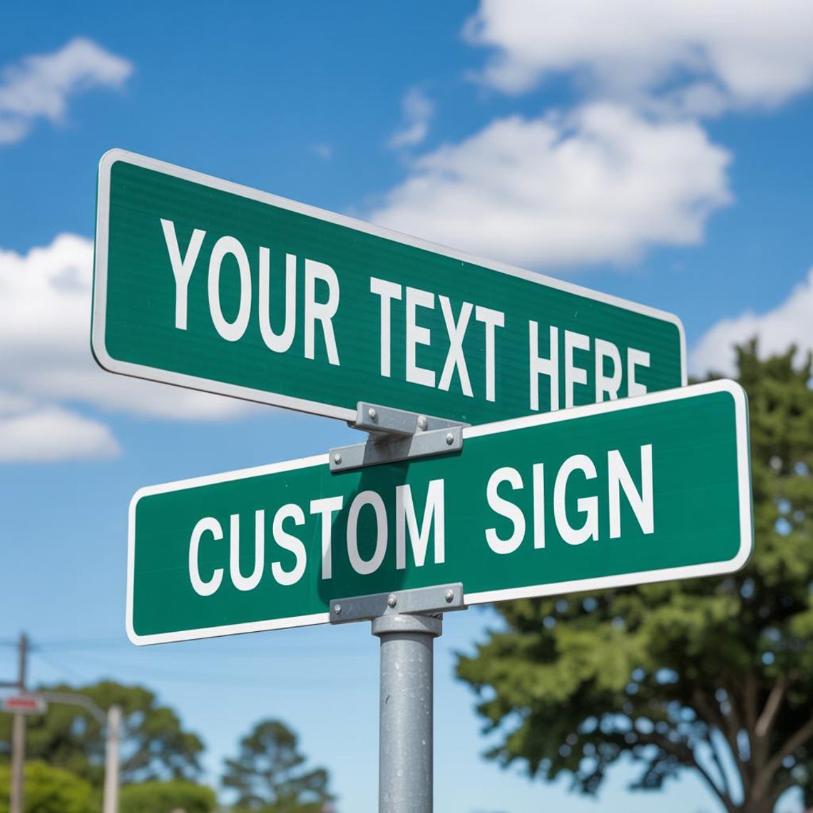 Custom Street Sign Sample Personalized Street Sign: Custom Business, Kids Room, Man Cave Decor ...