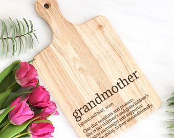 Mothers Day Cutting Board, Grandmother Gift, Aunt Definition, Nana Gifts
