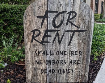 Spooky Halloween Gravestone: Funny Outdoor Lawn Decoration for Yard, Easy Setup Tombstone Sign