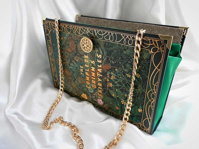 Book Handbag The Brothers Grimm, Fairy Tale Handbag, Book Cover Bag UK, Story Book Handbag, Crossbody Bag image 8