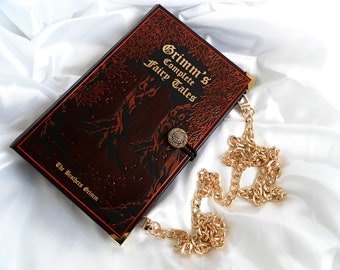 Book Purse Handbag The Brothers Grimm, Fairy Tale Handbag, Book Cover Bag, Book Lover Gift, Crossbody Bag