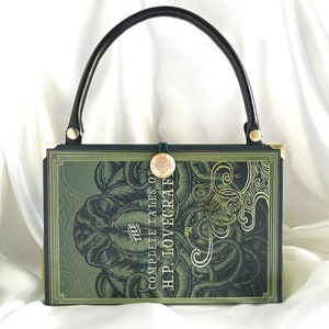 HP Lovecraft Book Purse Handbag, Crossbody Bag, Necronomicon Book Handbag, Cthulhu Mythos, HP Lovecraft Book Cover Handbag, Lovecraft Gift
