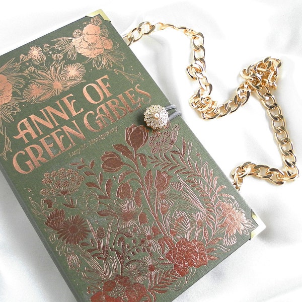 Book Purse Anne of Green Gables, Women's Book Wallet, Gift for Graduation, Women Book Bag Shaped, Purse Bridal Wedding Clutch