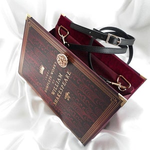 William Shakespeare Crossbody Bag Shakespeare Book Purse Handbag for Wedding Book Cover Bag Womens Unique Purse Book Shaped Purse