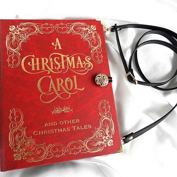 Book Purse A Christmas Carol, Crossbody Clutch, Book Purse Handbag, Charles Dickens, Christmas Story Book, Christmas Accessory