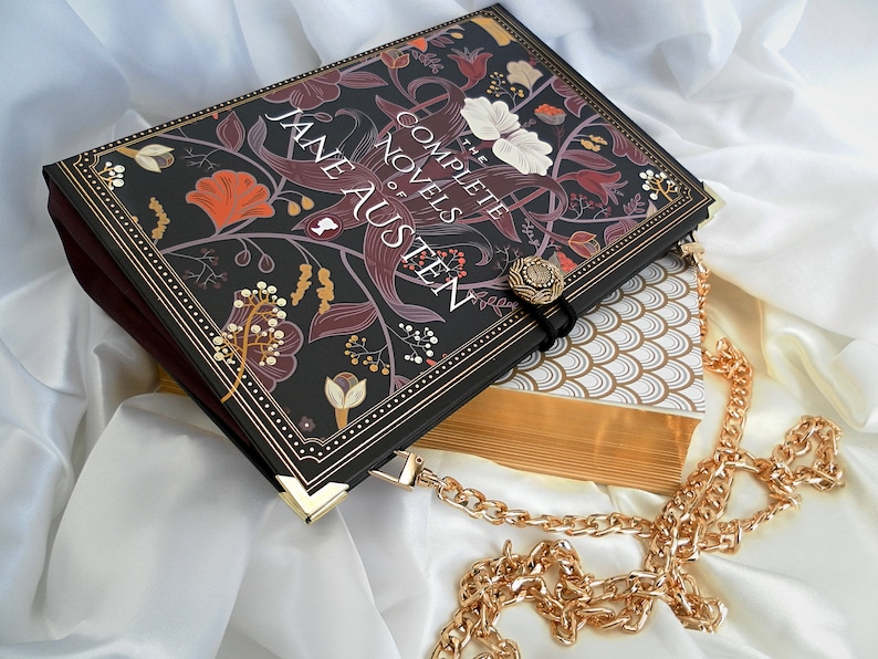 Jane Austen Book Purse Handbag, Pride and Prejudice, Sense and Sensibility, Crossbody Bag, Book Shaped Purse, Jane Austen Fan Gift image 1