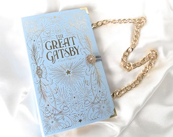 The Great Gatsby Book Purse Purse from a Book, Bride Wedding Purse Book Clutch, Classic Book Shaped Bag