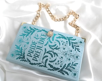 Pride and Prejudice Book Purse, Wedding Purse Jane Austen Lover Gift, Literary Gift Graduation Book Wallet, Bridal Gift