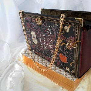 Jane Austen Book Purse Handbag, Pride and Prejudice, Sense and Sensibility, Crossbody Bag, Book Shaped Purse, Jane Austen Fan Gift image 2