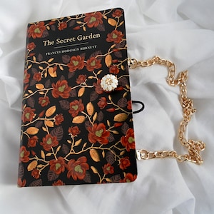 Secret Garden Book Purse, Crossbody Bag, Frances Hodgson Burnett Book Clutch,  Book Shaped Bag, Literary Gift, Bookish Gift