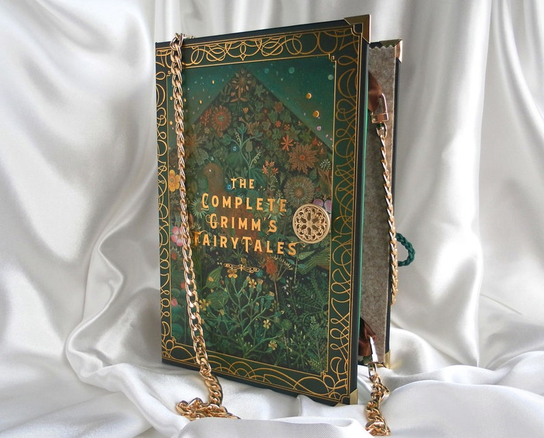 Book Handbag The Brothers Grimm, Fairy Tale Handbag, Book Cover Bag UK, Story Book Handbag, Crossbody Bag image 1